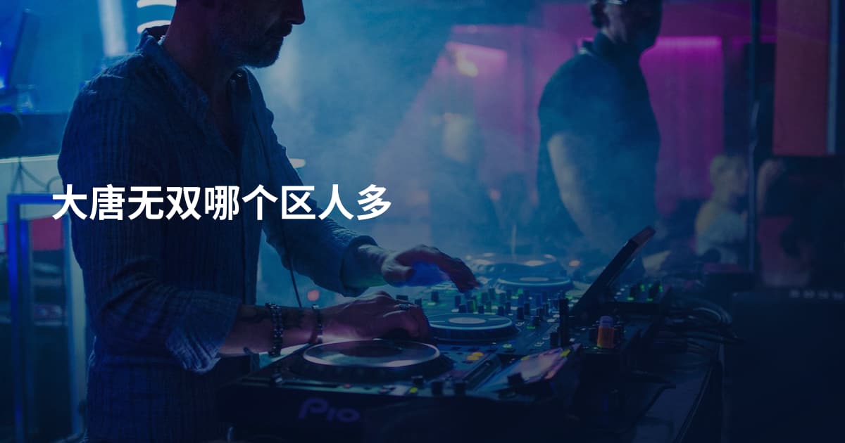 大唐无双哪个区人多