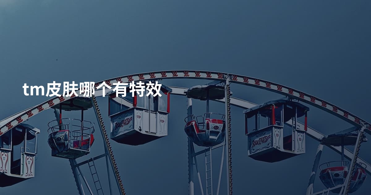 tm皮肤哪个有特效