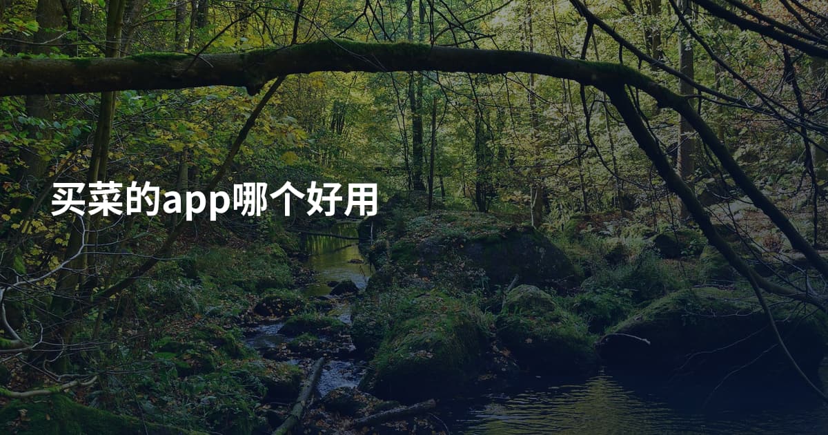 买菜的app哪个好用