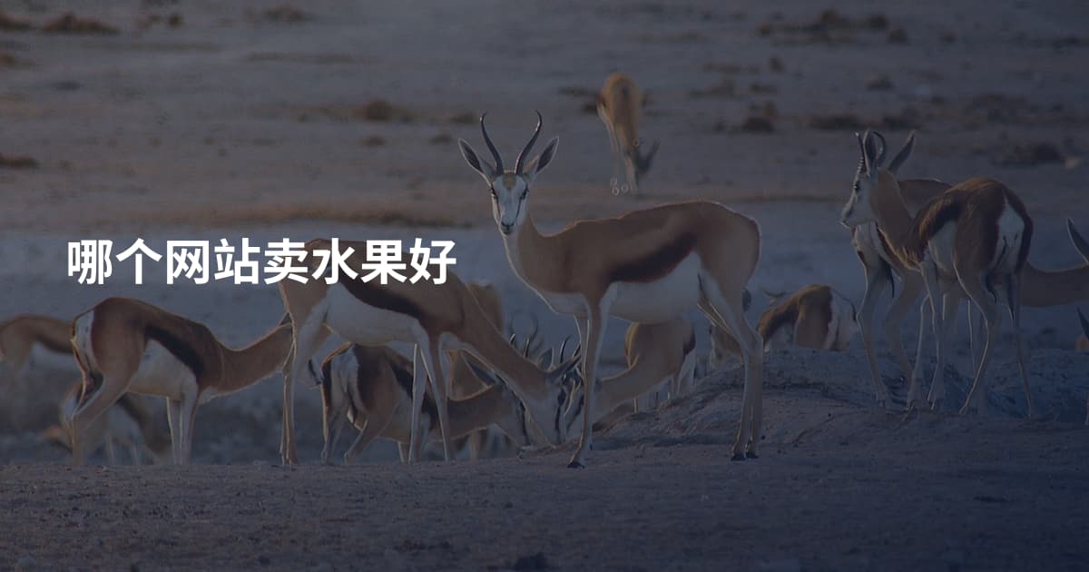 哪个网站卖水果好