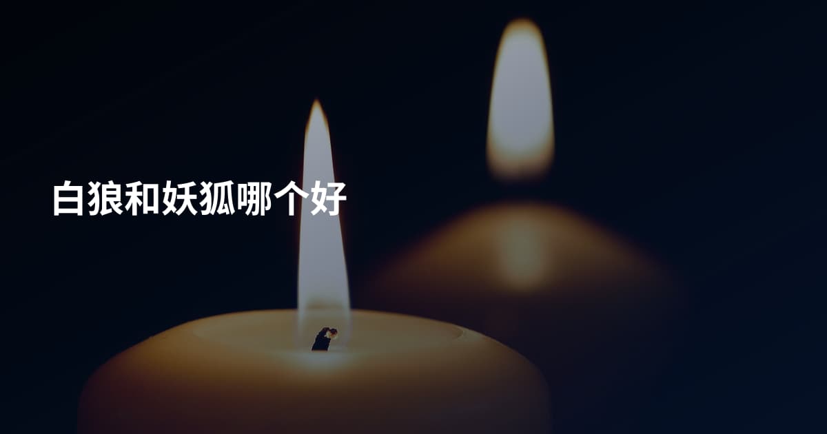 白狼和妖狐哪个好