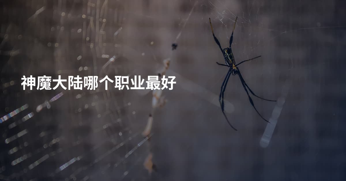 神魔大陆哪个职业最好