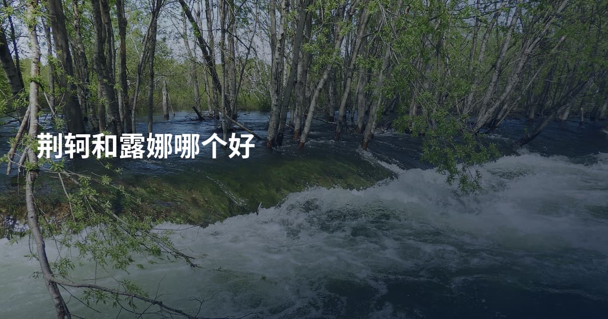 荆轲和露娜哪个好