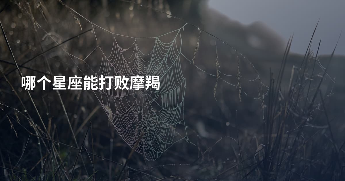 哪个星座能打败摩羯
