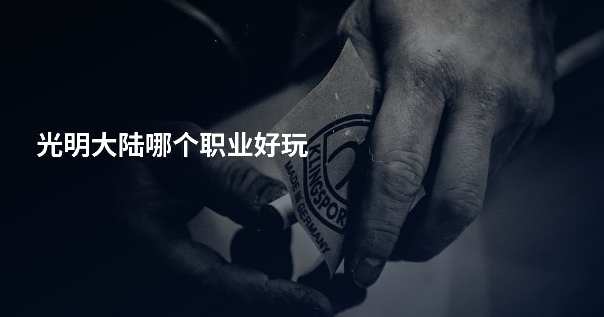 光明大陆哪个职业好玩