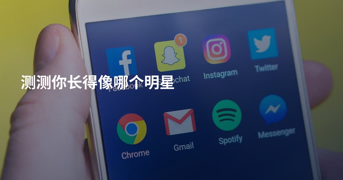 测测你长得像哪个明星
