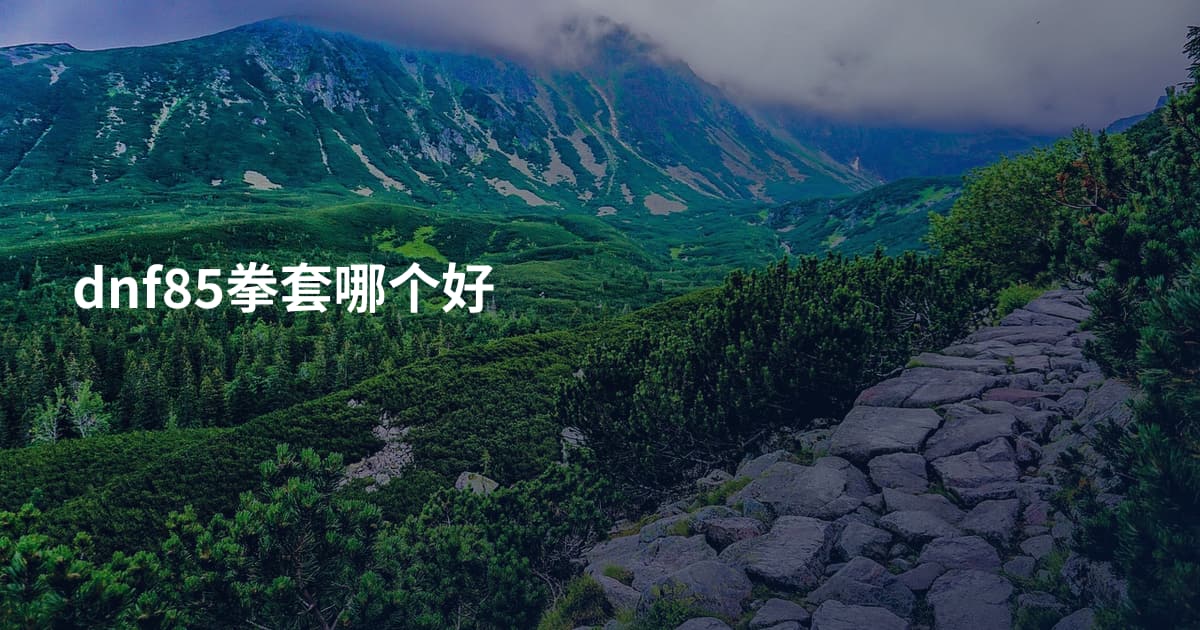 dnf85拳套哪个好