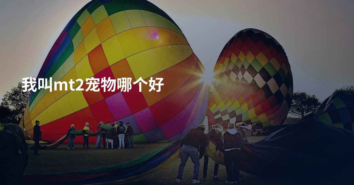 我叫mt2宠物哪个好