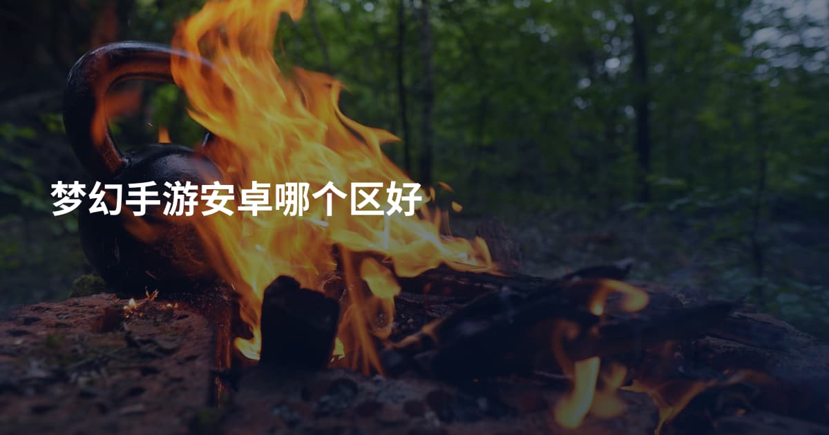 梦幻手游安卓哪个区好