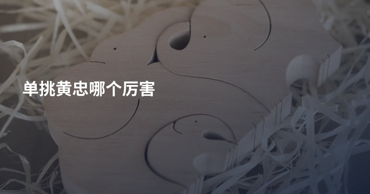 单挑黄忠哪个厉害