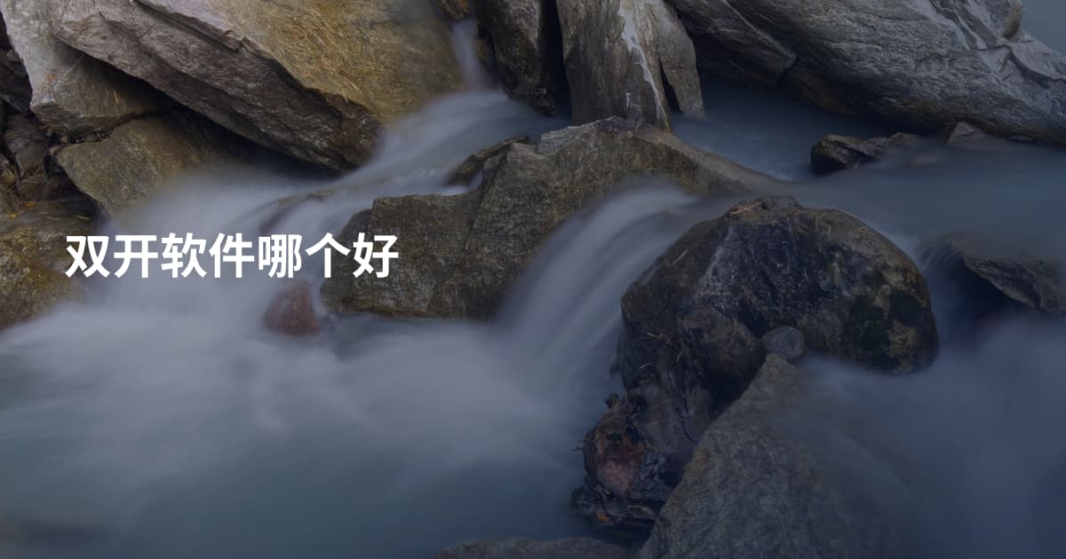 双开软件哪个好