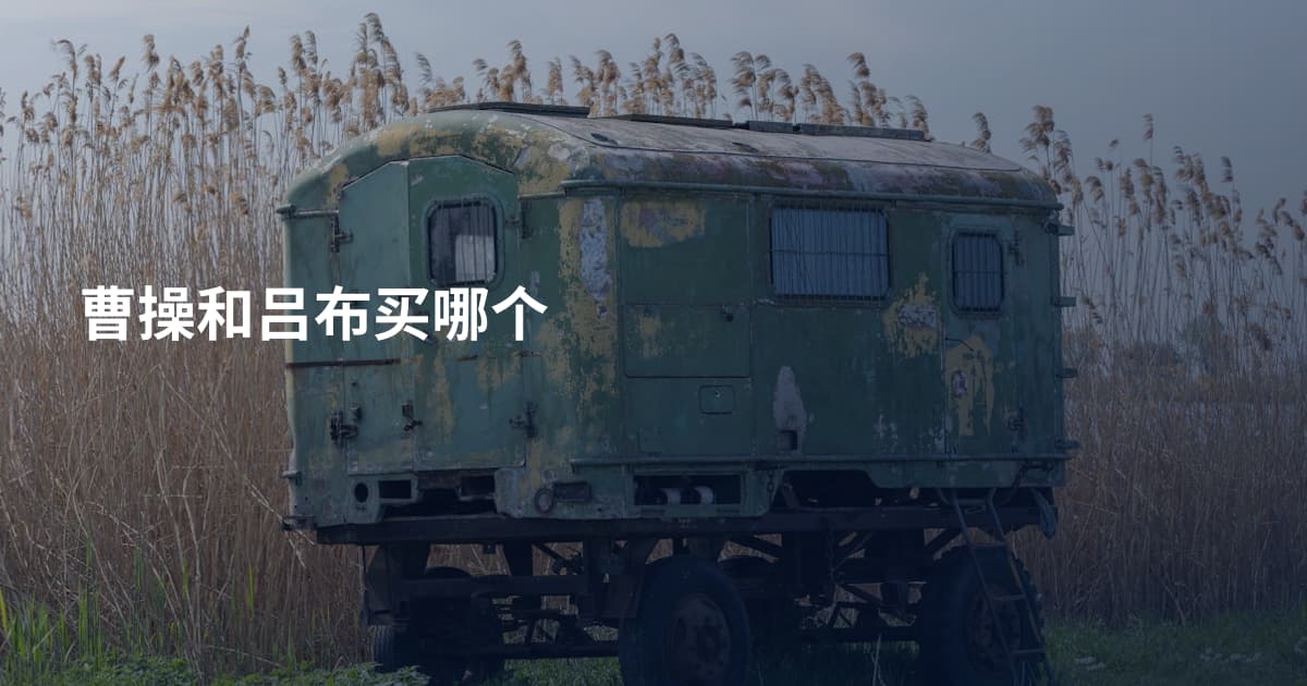 曹操和吕布买哪个