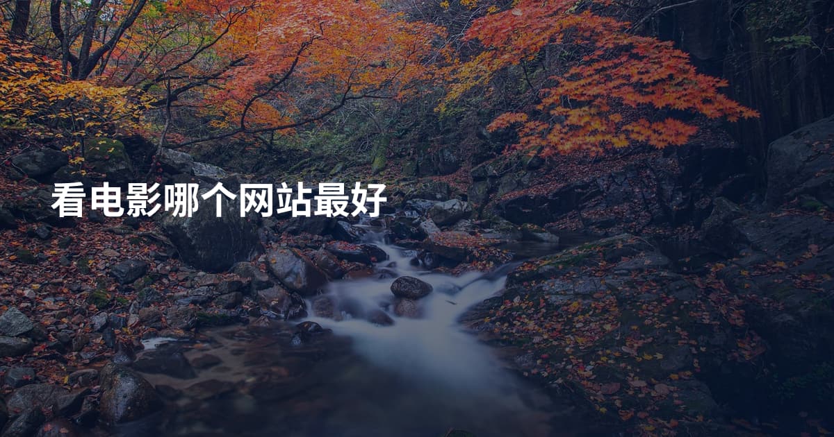 看电影哪个网站最好