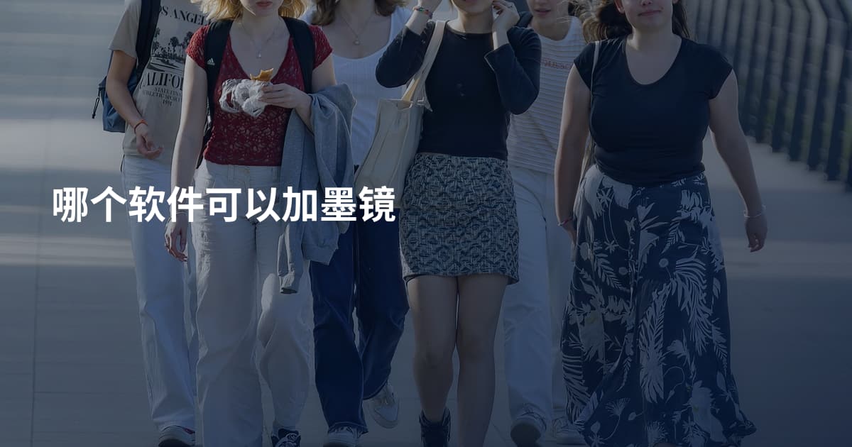哪个软件可以加墨镜