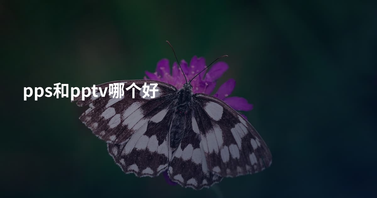 pps和pptv哪个好