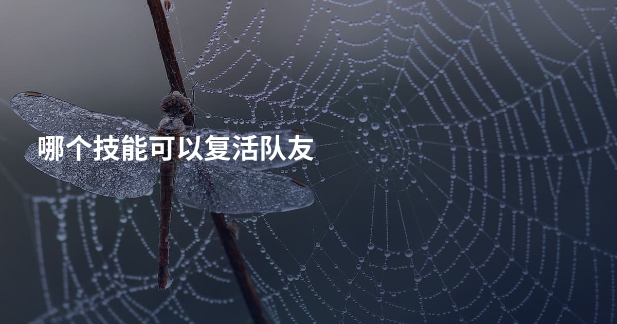 哪个技能可以复活队友