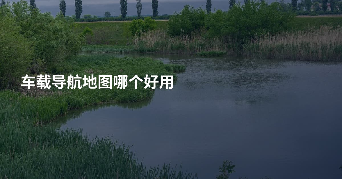 车载导航地图哪个好用