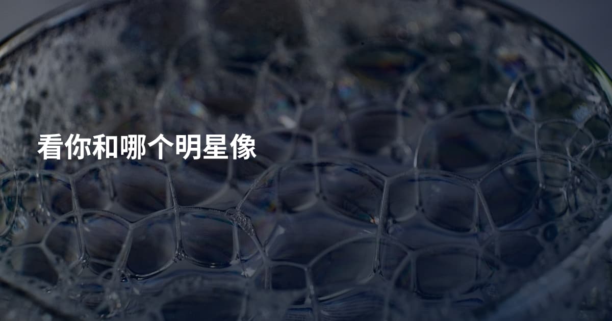 看你和哪个明星像