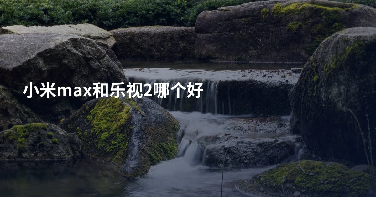 小米max和乐视2哪个好