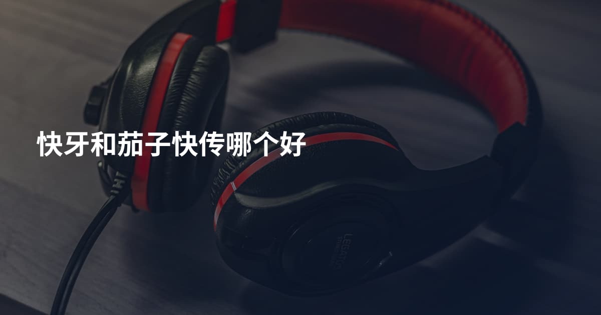 快牙和茄子快传哪个好