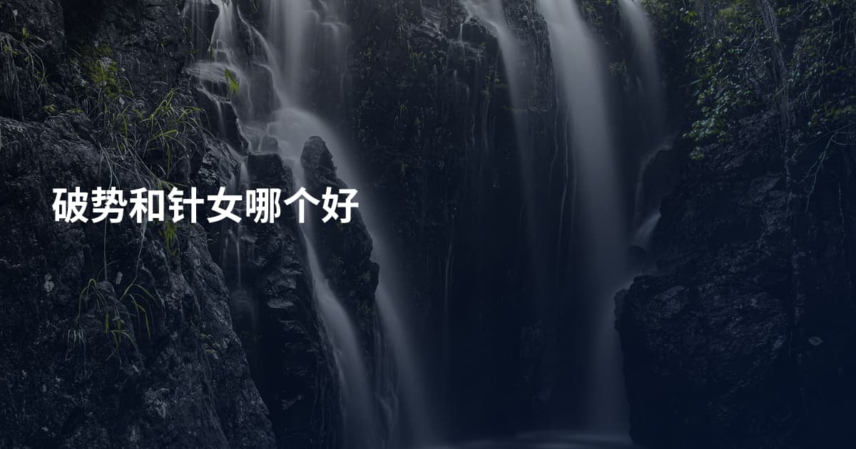 破势和针女哪个好