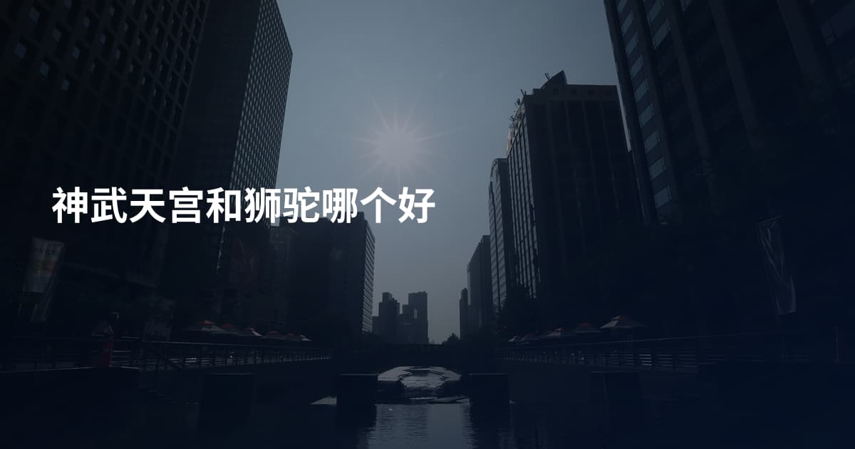 神武天宫和狮驼哪个好