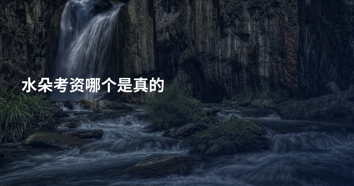 水朵考资哪个是真的