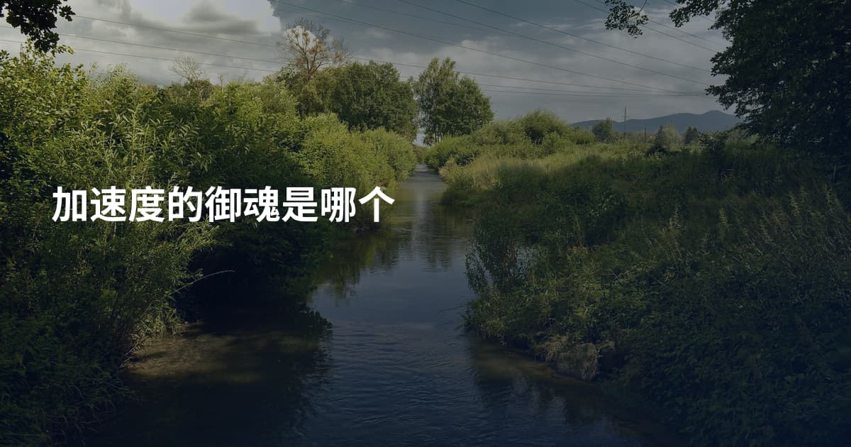 加速度的御魂是哪个