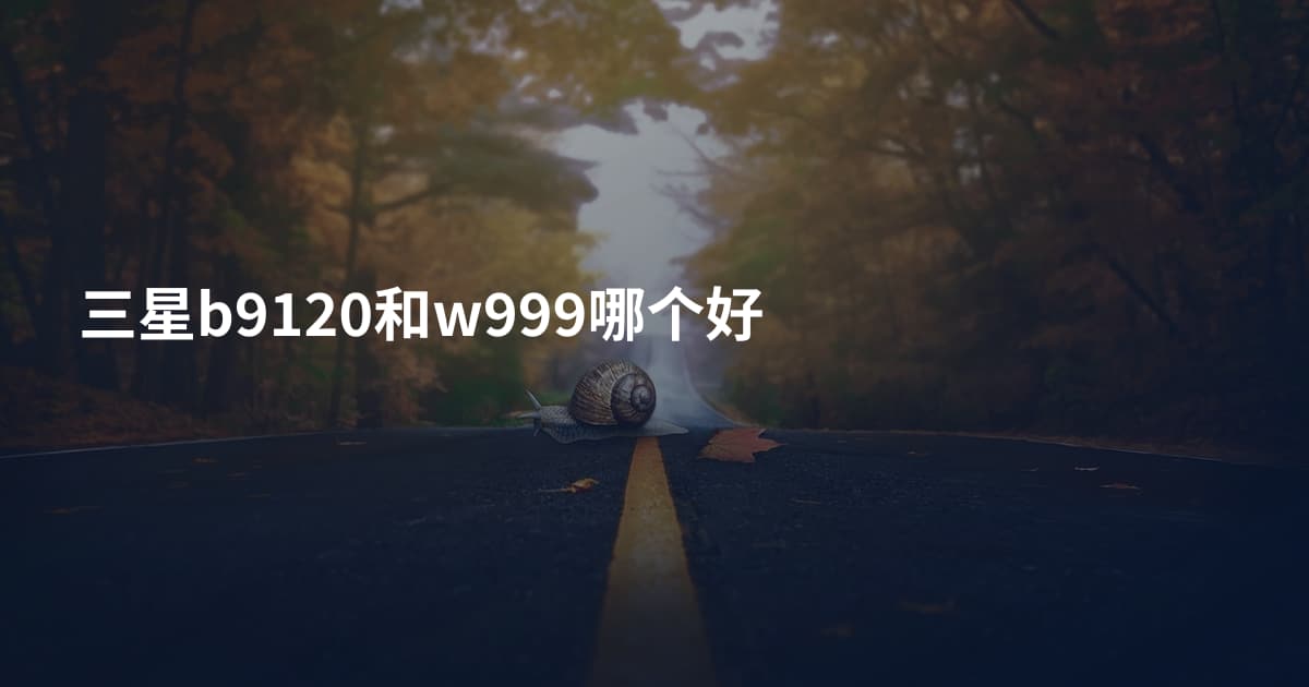 三星b9120和w999哪个好