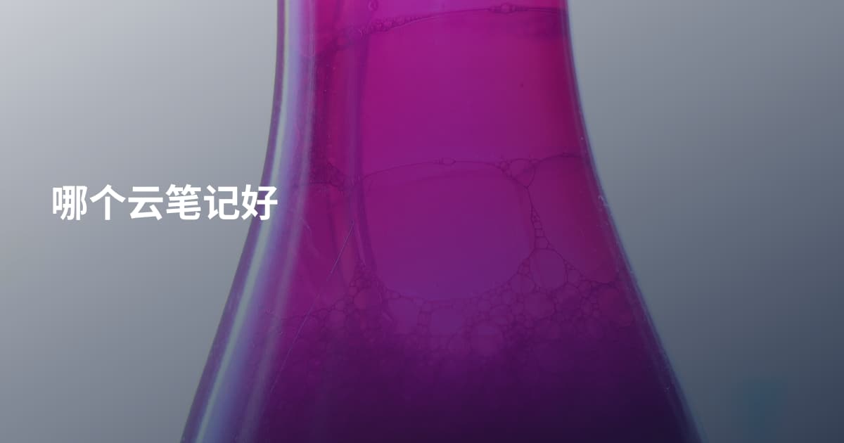 哪个云笔记好
