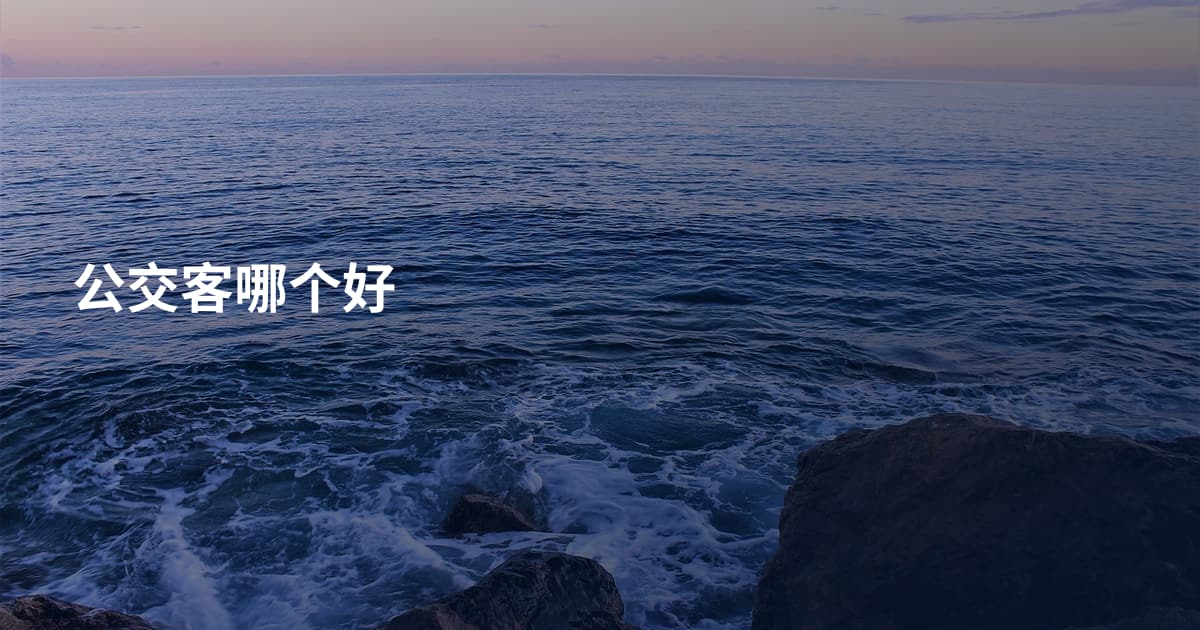 公交客哪个好