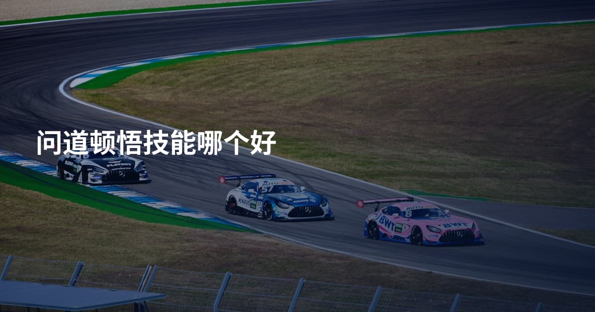 问道顿悟技能哪个好