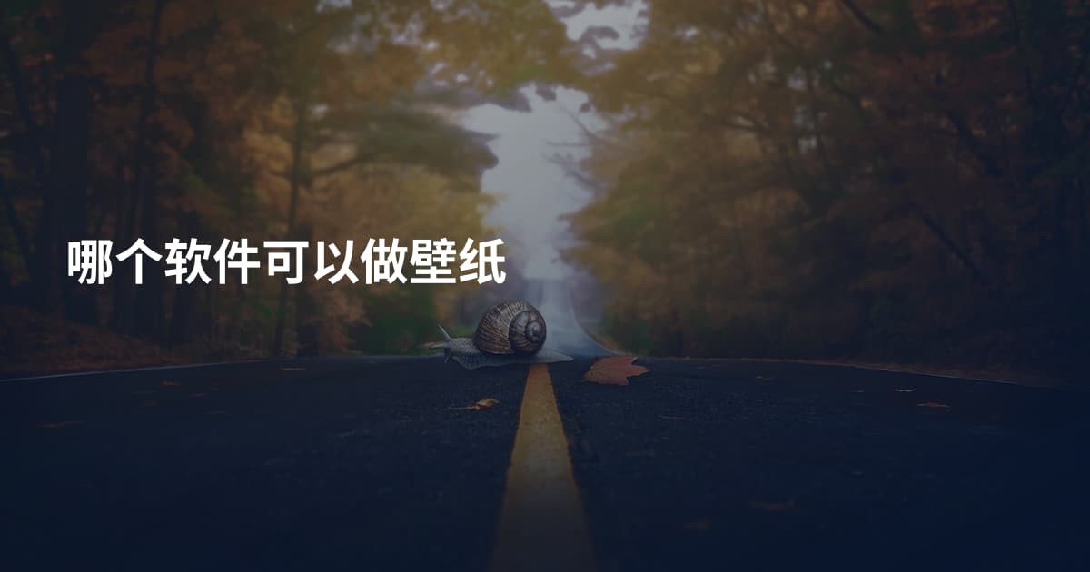 哪个软件可以做壁纸