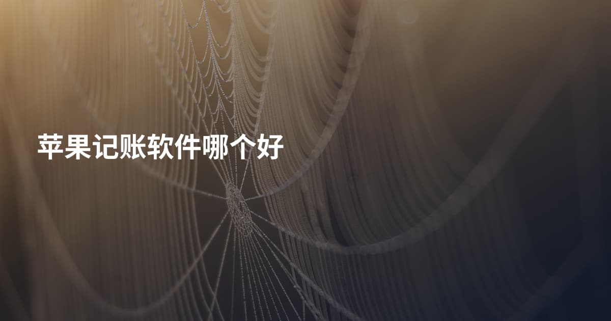 苹果记账软件哪个好