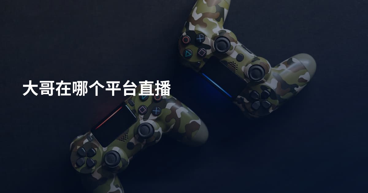 大哥在哪个平台直播