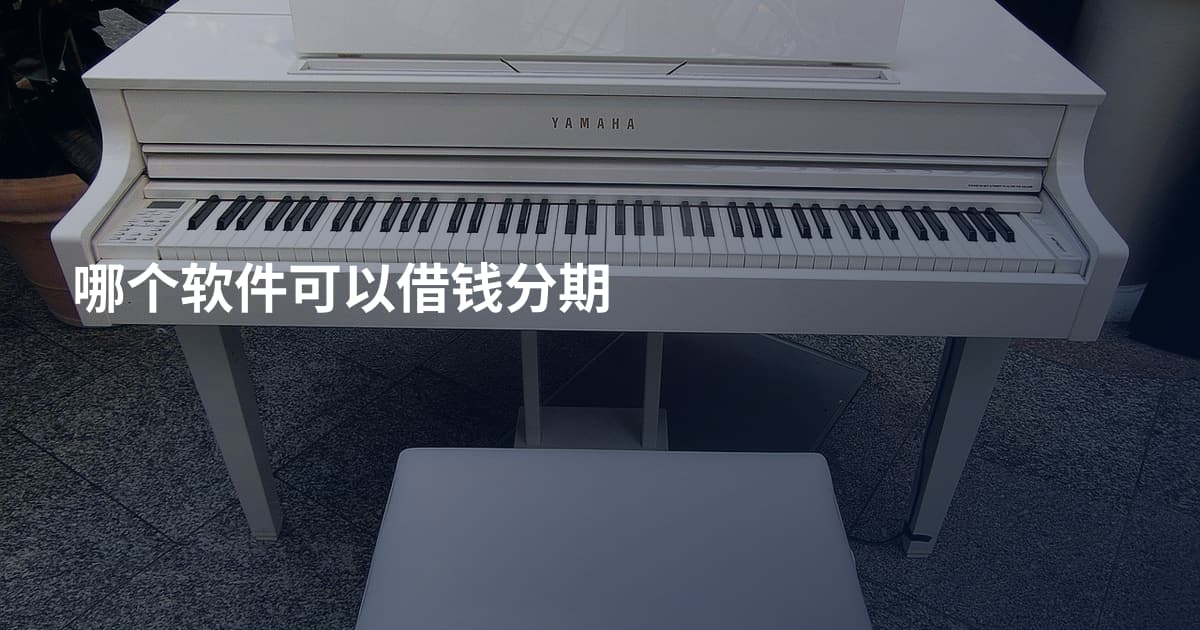 哪个软件可以借钱分期