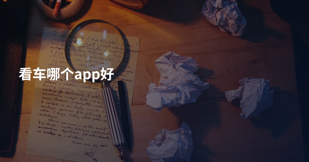 看车哪个app好