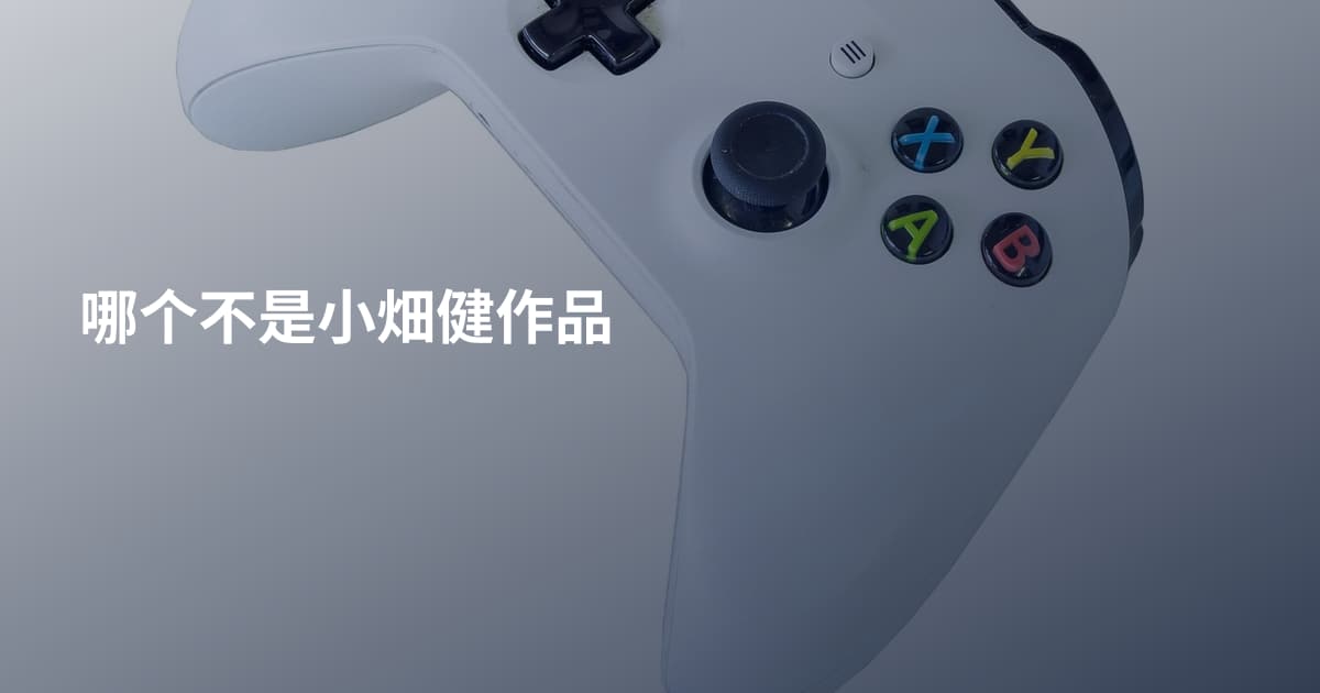 哪个不是小畑健作品