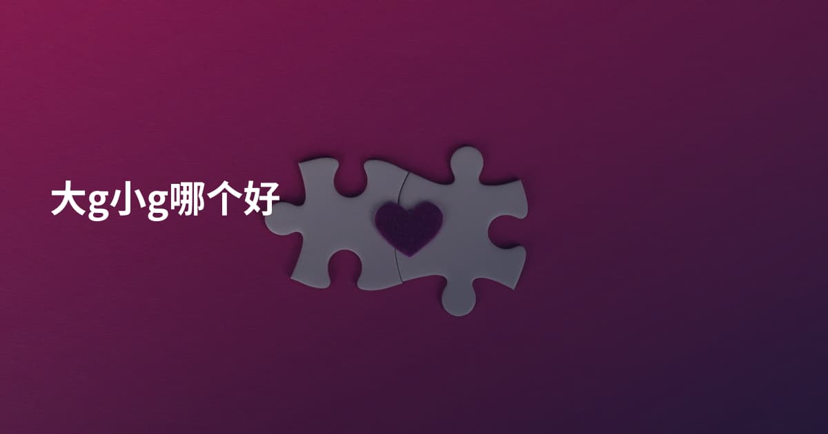 大g小g哪个好