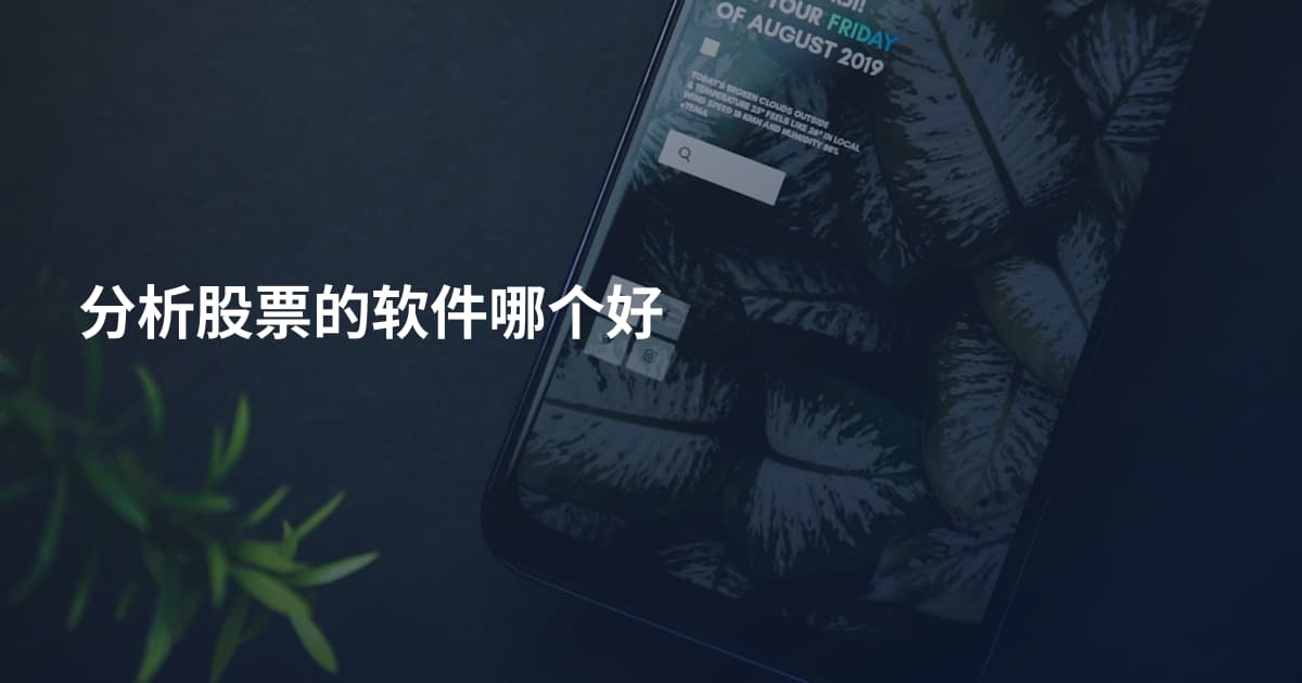 分析股票的软件哪个好