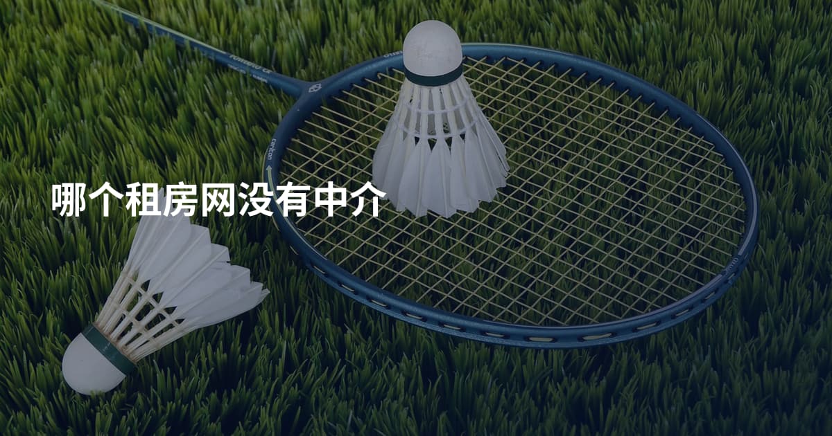 哪个租房网没有中介