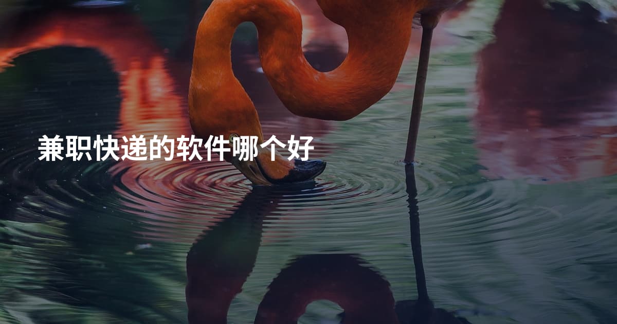 兼职快递的软件哪个好