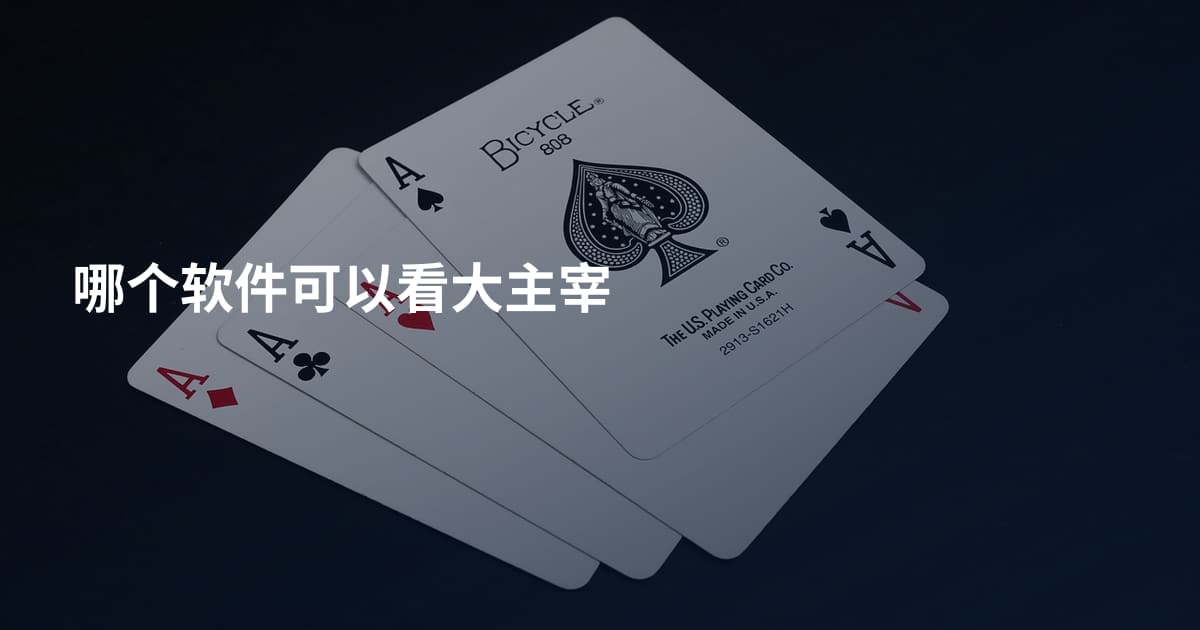 哪个软件可以看大主宰