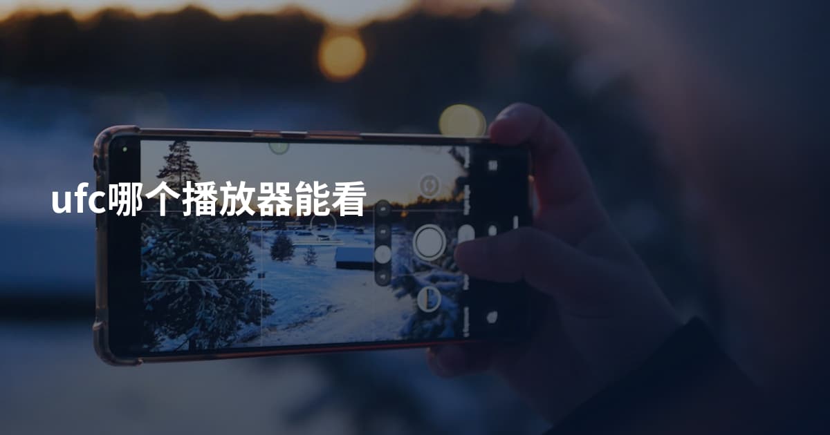 ufc哪个播放器能看