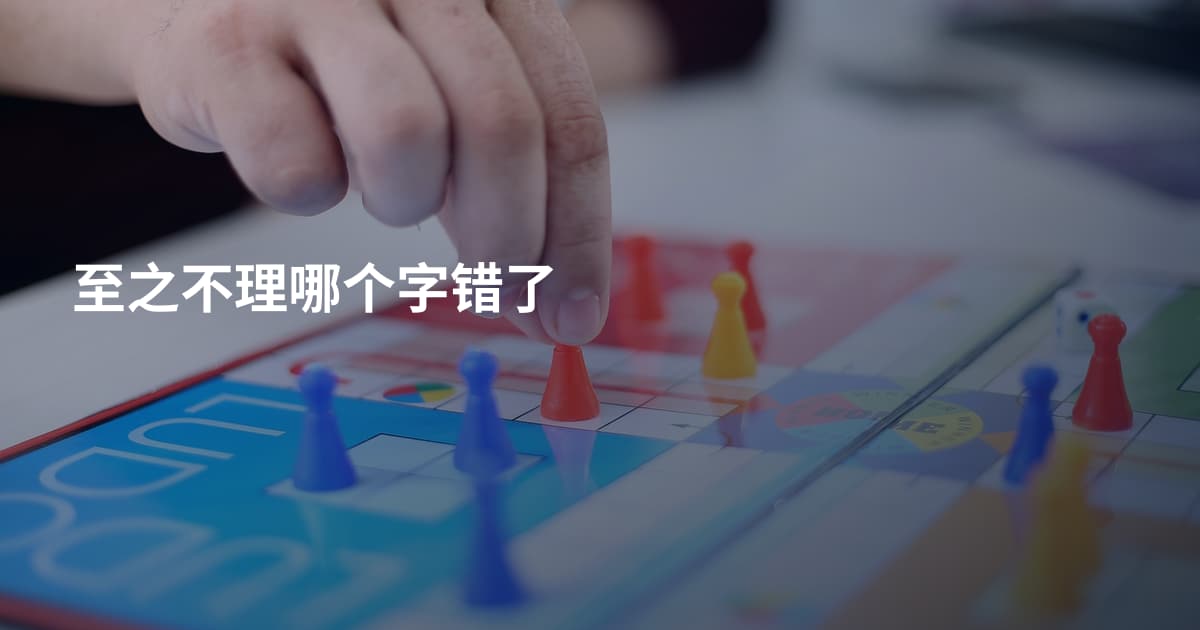 至之不理哪个字错了