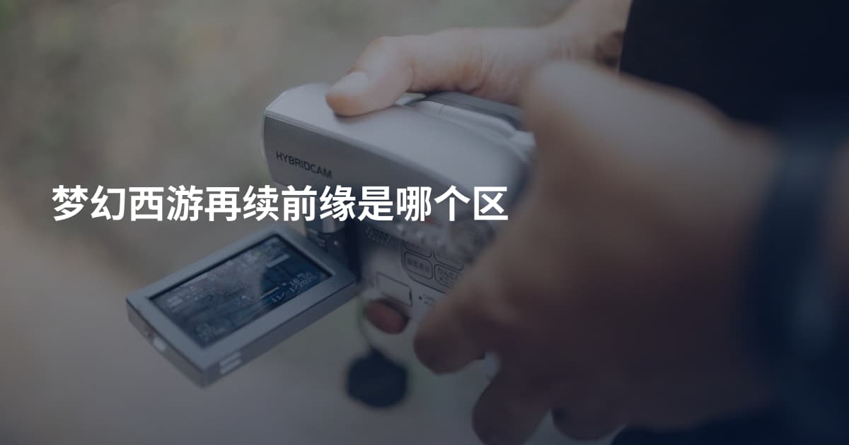 梦幻西游再续前缘是哪个区