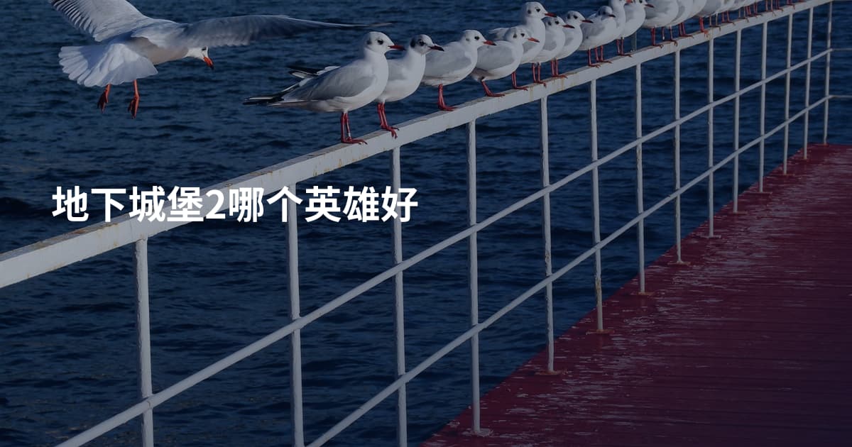 地下城堡2哪个英雄好