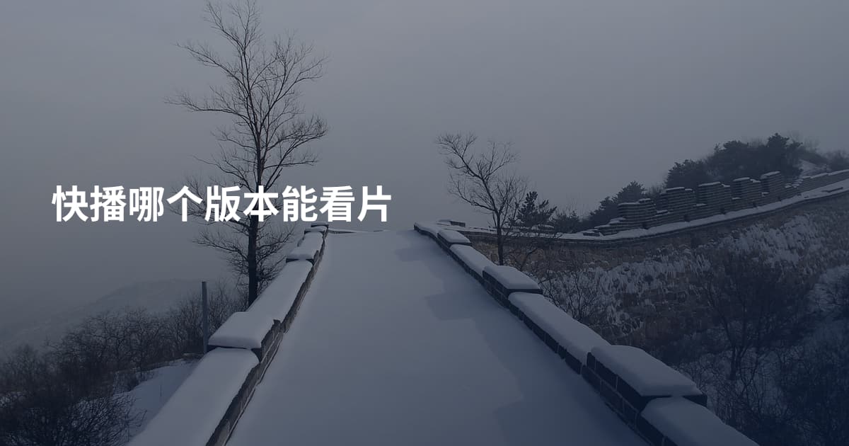 快播哪个版本能看片