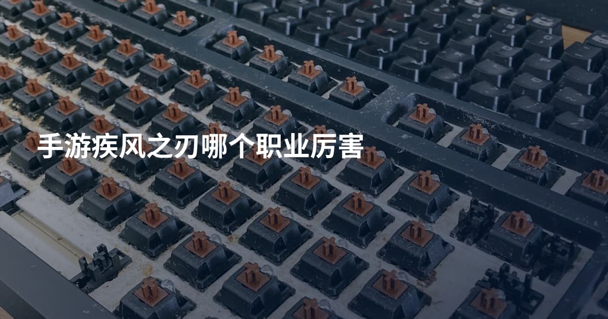 手游疾风之刃哪个职业厉害