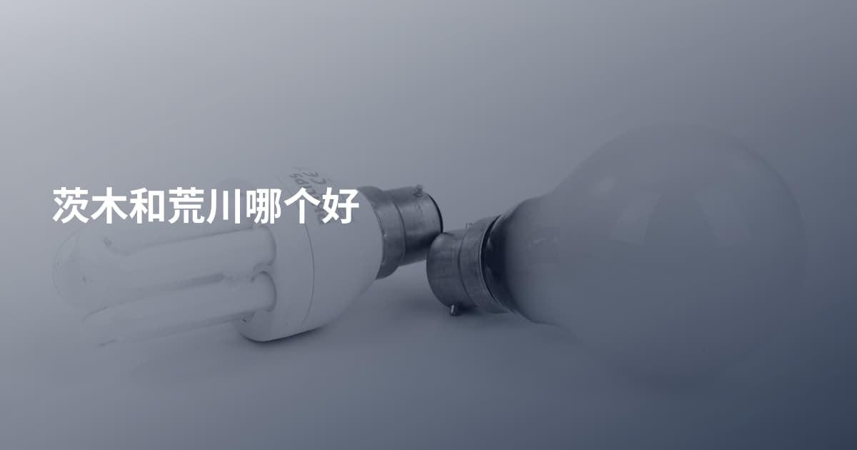 茨木和荒川哪个好